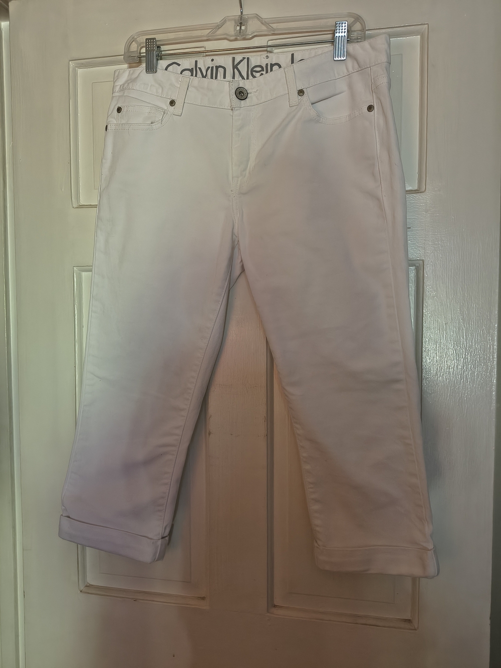 Calvin Klein White Women's Cropped Jeans